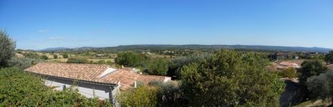 L'amandier, vue panoramique sur le sud Ardèche depuis la terrasse